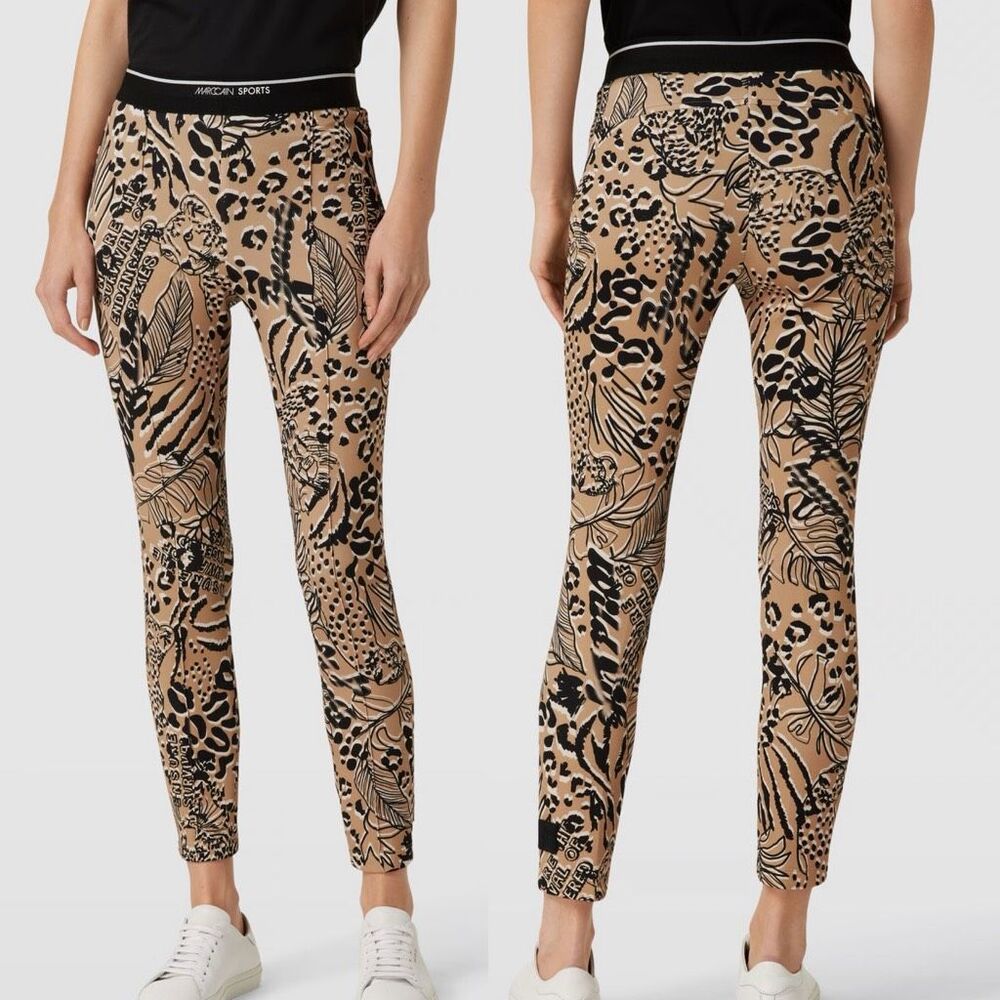 Marc Cain Sport elastic waist printed pant size 6